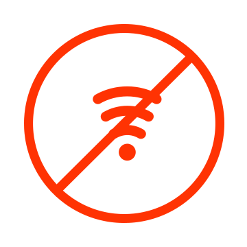 No Wi-Fi, Bluetooth, GPS required